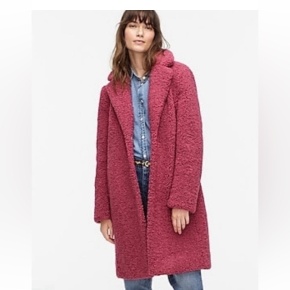 J. Crew Pink sherpa Coat